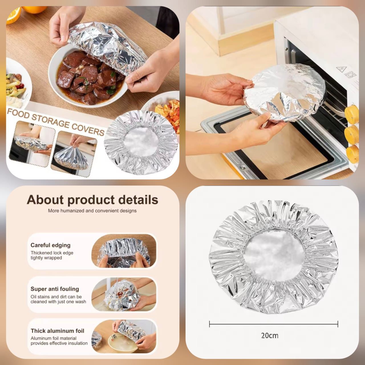 *Foil Insulation Food Cover* (Pack of 100pcs)