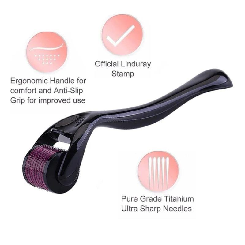2-Pack Derma Roller 0.5mm Hair & Skin Care System Microneedling Roller for Scalp & Facial Care