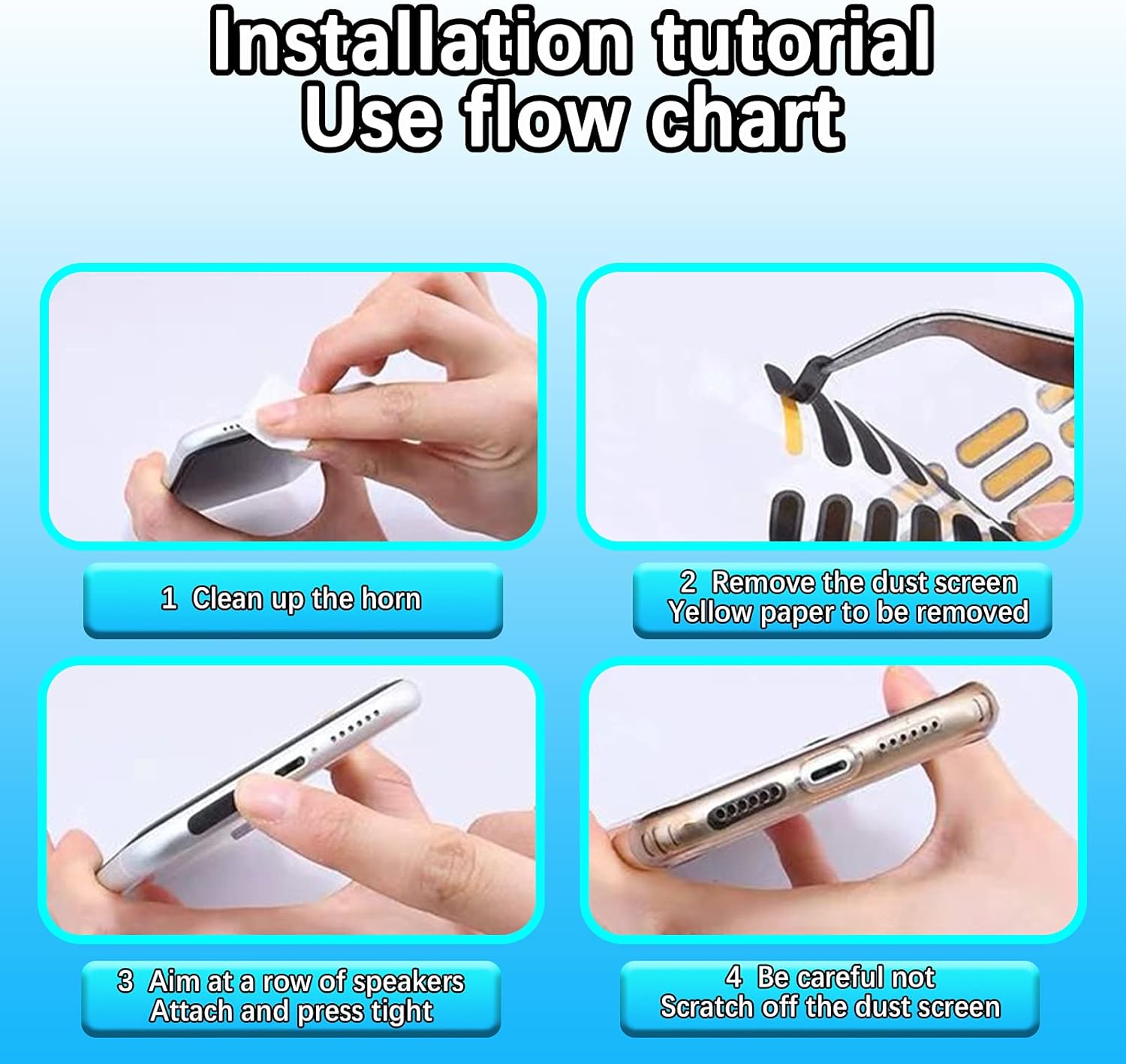 Protect Mobile Phone Dust proof Net Stickers Speaker Mesh Anti Dust Proof Universal