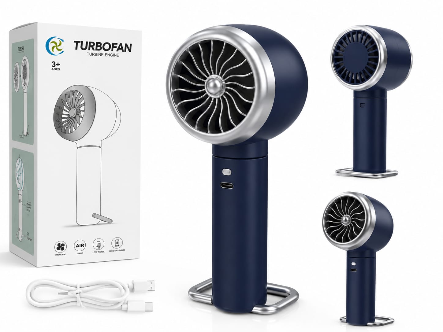 Turbo Fan 3 Speed  Random Color